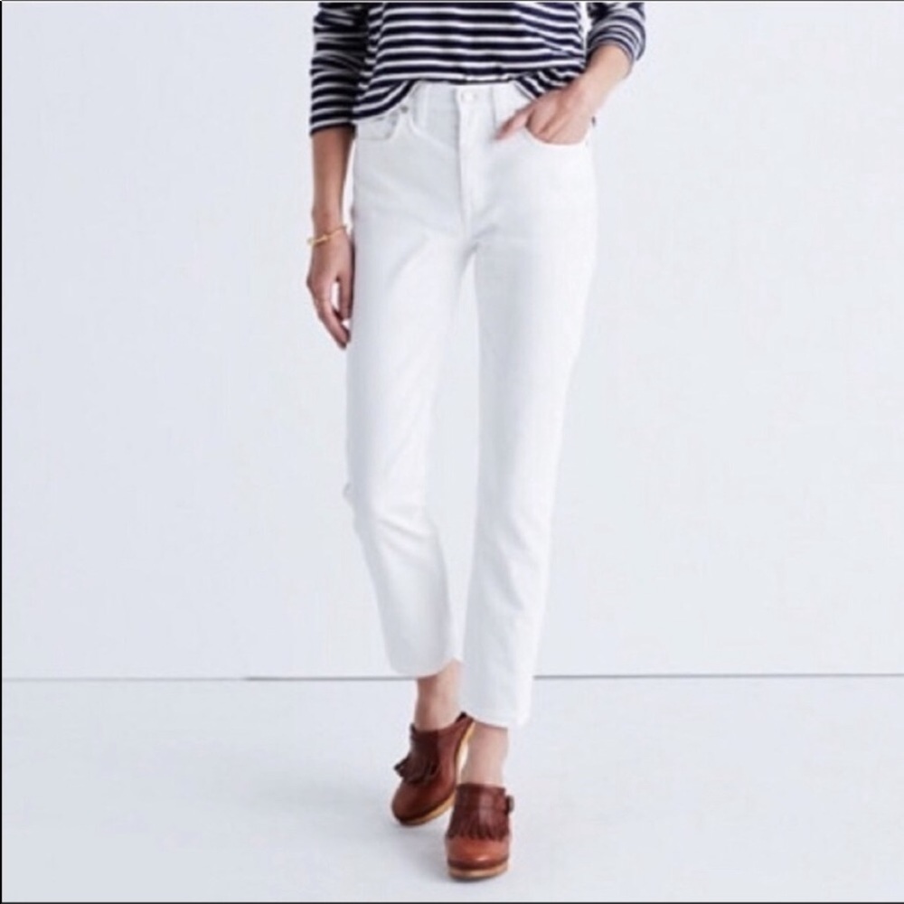 Madewell White Ankle Jeans